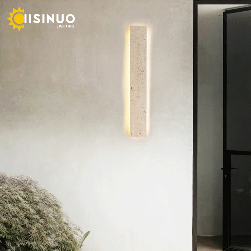 Afralia™ Outdoor Stone Wall Light with LED for Garden and Balcony Lighting