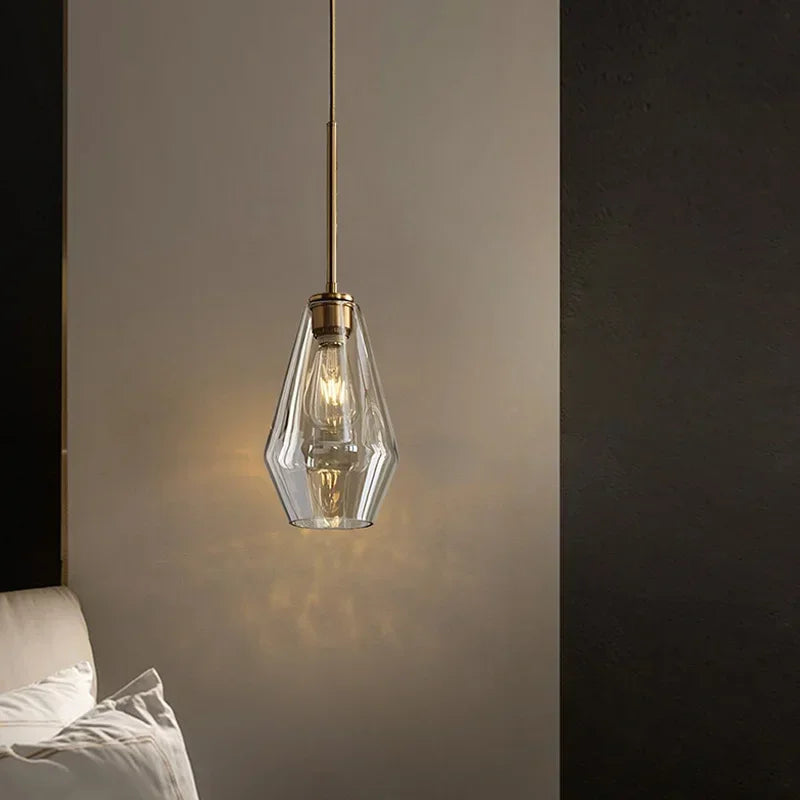Afralia™ Glass Chandelier Lighting for Home Dining Room Kitchen Decor Pendant Lights