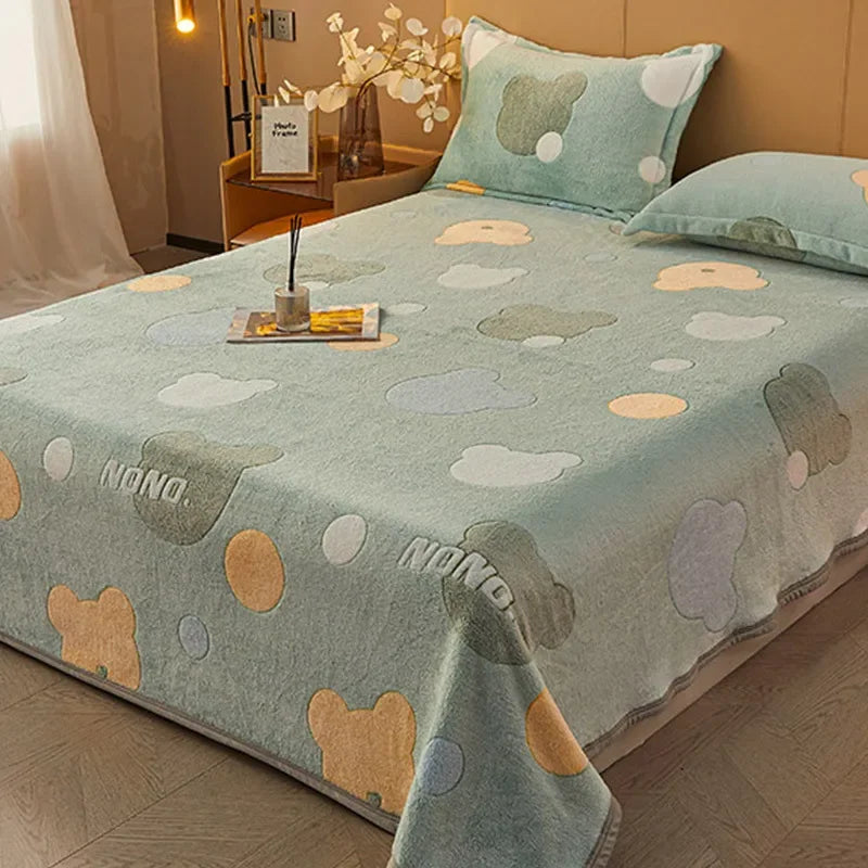 Afralia™ Cartoon Flannel Blanket: Cozy All-Season Sofa Cover & Bed Sheet