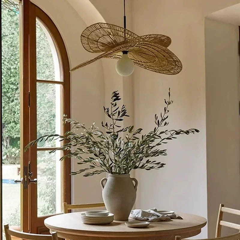 Afralia™ Rattan Pendant Lights, Creative Dining Room Chandeliers for Home Decor