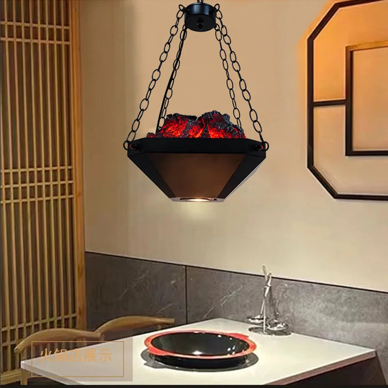 Afralia™ Industrial Pendant Light: Retro American Style Chandelier for Dining Room and Restaurant