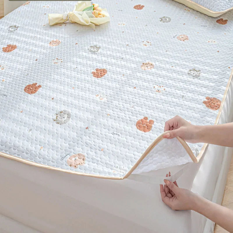 Afralia™ Floral Latex Cooling Mattress Set, Multi-Layer Soft Cushion, Breathable & Quick Cooling