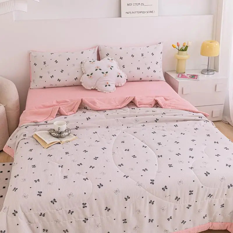 Afralia™ Summer Soybean Fiber Quilt: Cool Air Conditioning Blanket for Home & Office