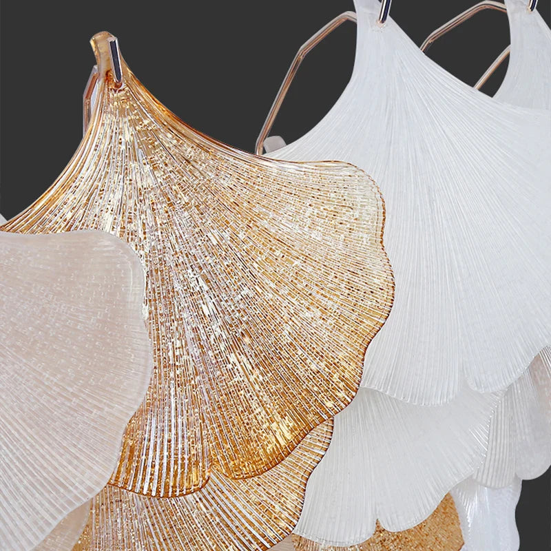 Afralia™ Crystal Chandelier Shell Lamp: Luxury Nordic Design for Living Room, Bedroom, Hall