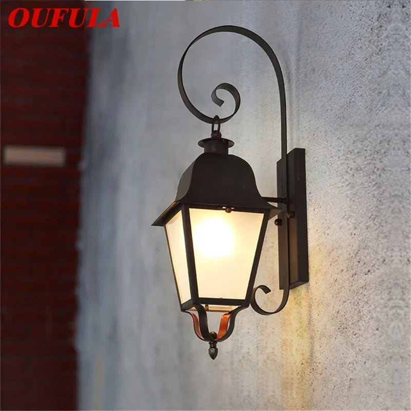 Afralia™ Classical LED Outdoor Wall Sconces Lamp Fixture Waterproof for Home Porch Villa