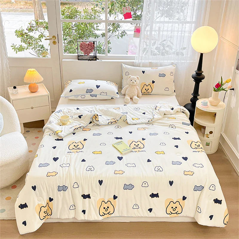 Afralia™ Kids' Summer Quilt: High-End Knitted Fabric, Super Soft & Breathable Comforter