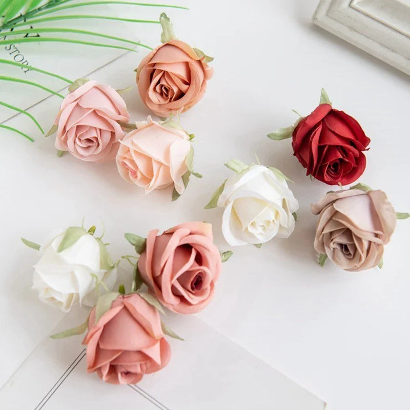 Afralia™ Silk Rose Head Decor Craft Wedding Home Decorations Bouquet