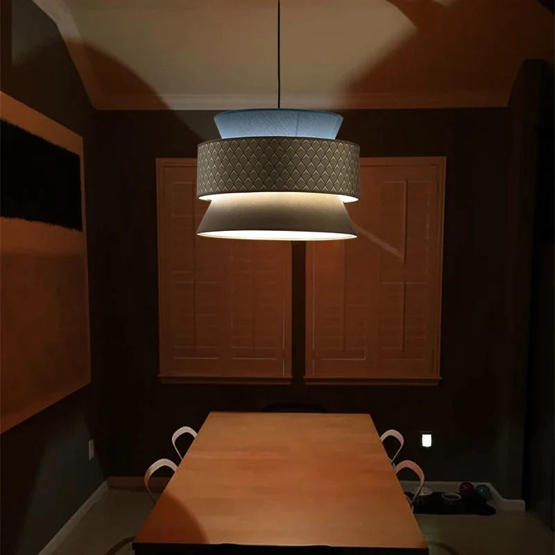 Afralia™ Fabric Art Pendant Lamps: Japanese Style Modern Chandelier for Dining Room Bedroom