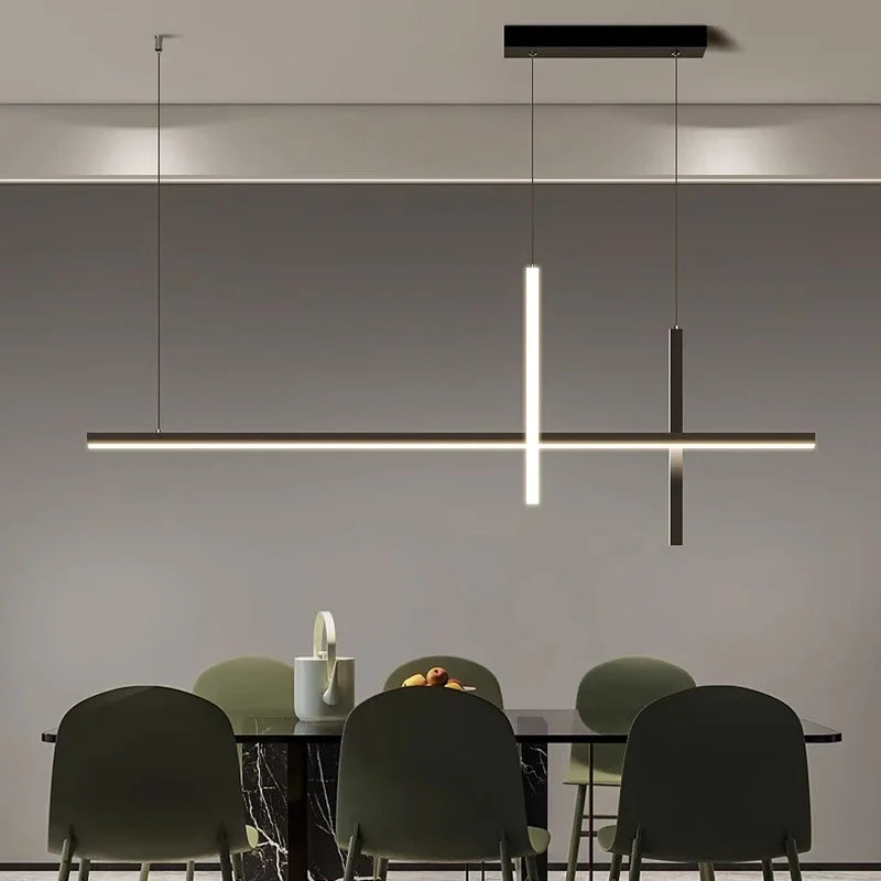 Afralia™ Minimalist LED Pendant Lamps: Dimmable Creative Design for Dining Room, Bar Chandelier