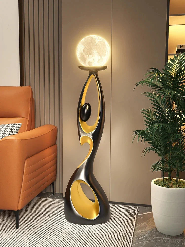 Afralia™ Luxury LED Floor Lamp for Living Room TV Cabinet Decor