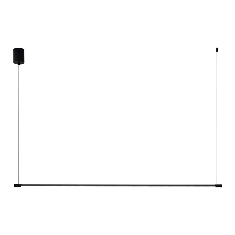 Afralia™ Black Dimmable Led Linear Pendant for Dining Room Chandelier