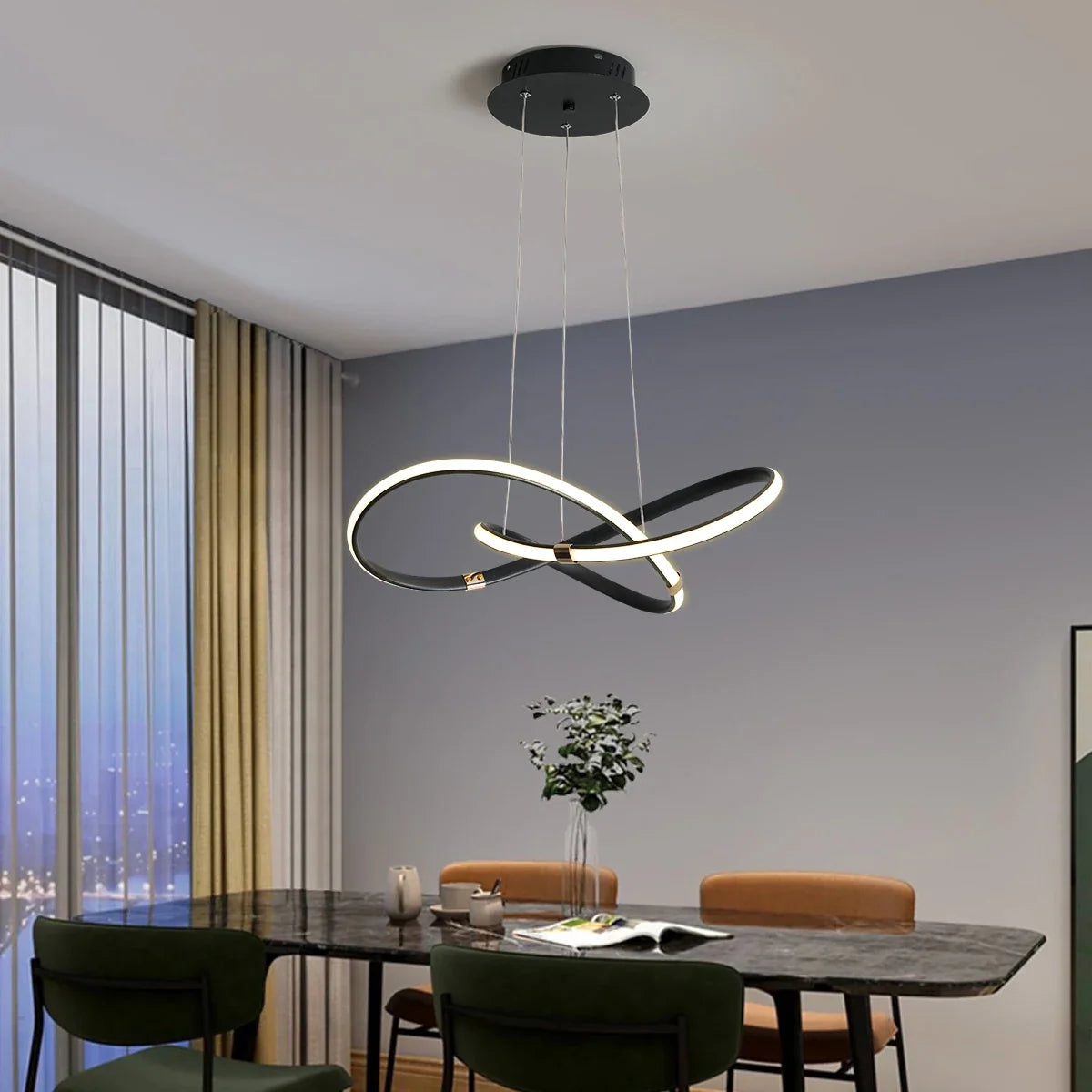 Afralia™ Nordic LED Chandelier: Modern Hanging Lights for Dinning, Bedroom, Kitchen, Shop, Home