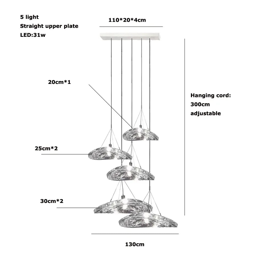 Afralia™ Manta Crystal Pendant Lamp: Italian Design UFO Luxury Light for Dining Room & Bedroom