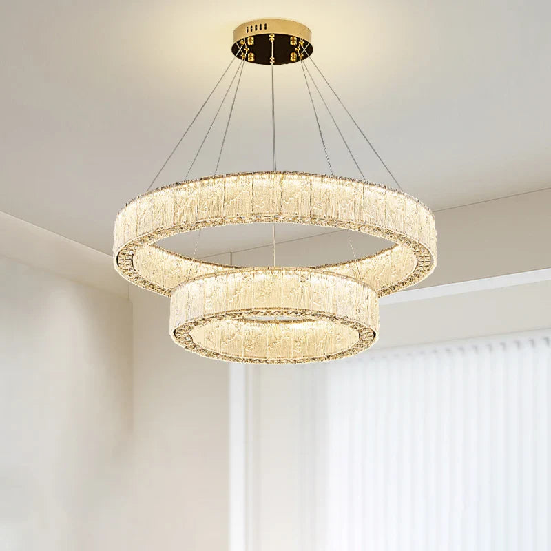 Afralia™ Crystal Pendant Chandelier: Luxury LED Lighting for Villa Living Dining Room