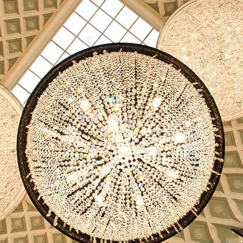 Afralia™ Luxury Crystal Tassel Chandelier for Home Decor LED Hanging Lamp