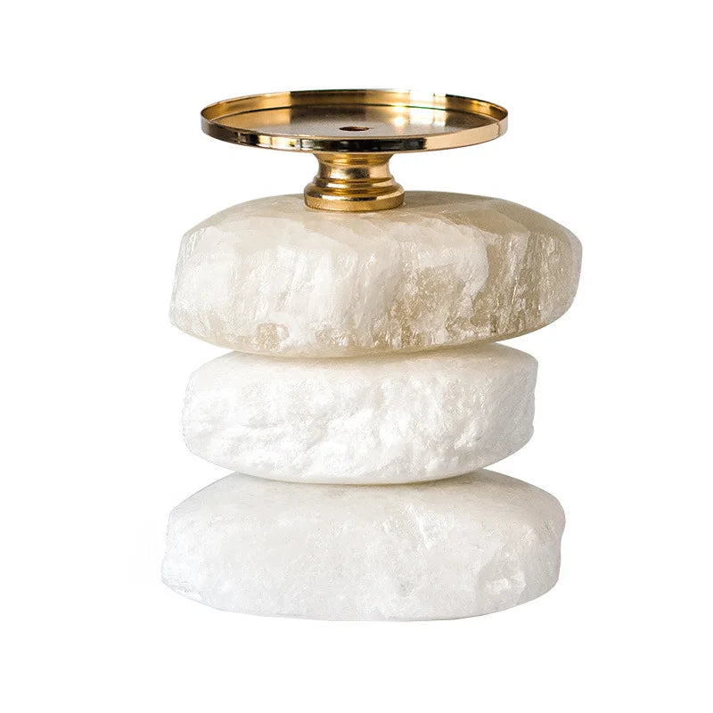 Afralia™ Natural Ore Handmade Candle Holder for Wedding Home Decor