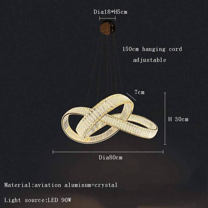 Afralia™ Elegant Crystal Chandelier for Luxury Home Decoration