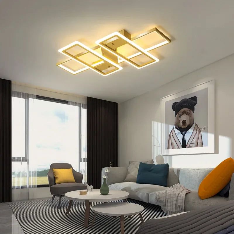 Afralia™ LED Ceiling Chandelier: Modern Living Room Dining Kitchen Decor Lighting Fixture