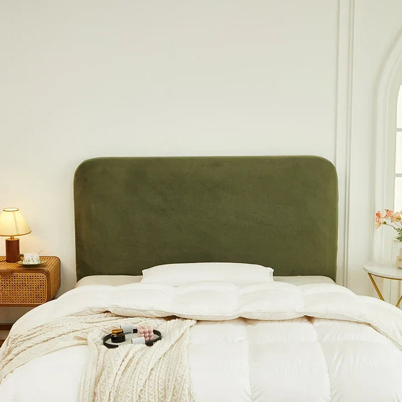 Afralia™ Plush Velvet Headboard Cover: Spandex Bed Head All-inclusive Dustproof Protector