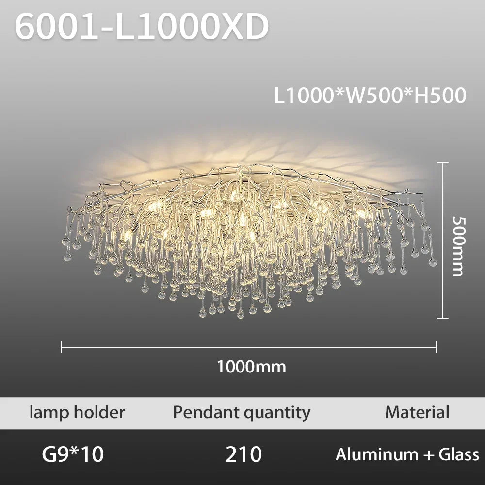 Afralia™ Modern Luxury LED Chandelier for Living Room - Nordic Style Hanging Ceiling Lamp