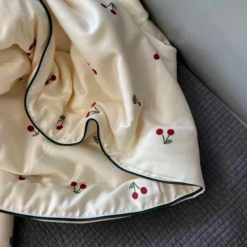 Afralia™ Cherry Lyocell Fiber Cooling Blanket for Child Adults