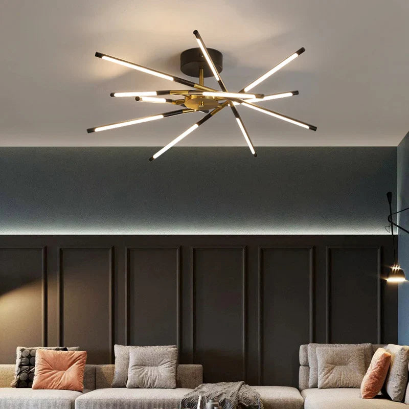Afralia™ Modern Line Chandelier for Home Decor and Lighting