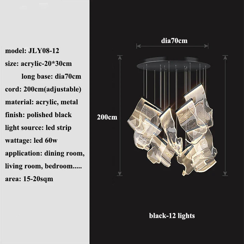 Afralia™ Modern LED Chandeliers for Home Decor & Villa, Living Dining Room Pendant Lights