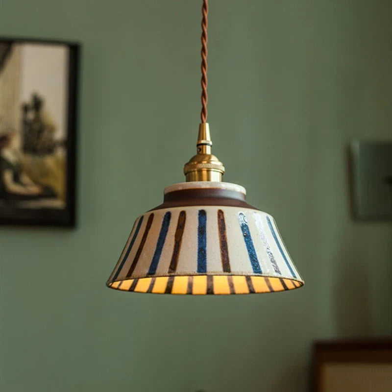 Afralia™ Coloured Glaze Pendant Light LED Hanging Lamp for Home Dining Living Room