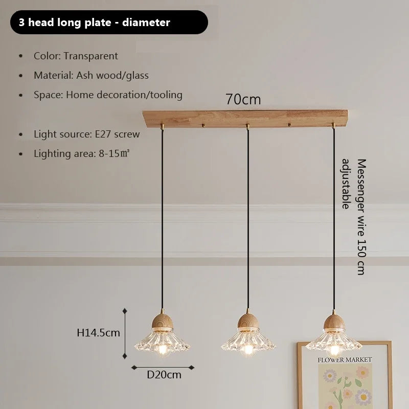 Afralia™ Wooden LED Pendant Lamp: Modern Japanese Nordic Chandelier for Home Decor