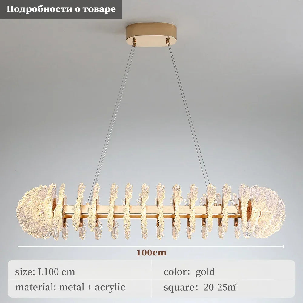 Afralia™ Modern Acrylic Chandelier for Living Room Bedroom Dining Creative Ceiling Light
