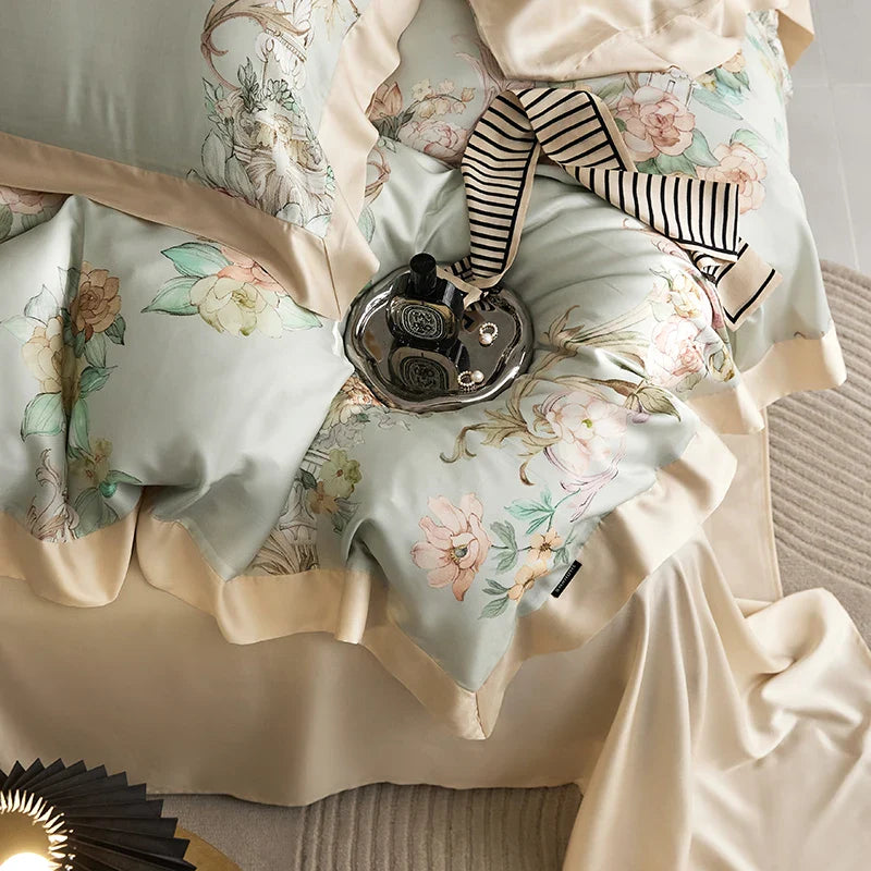 Afralia™ Eucalyptus Fiber Bedding Set: Duvet Cover, Bed Sheet, Fitted Sheet, Pillowcases
