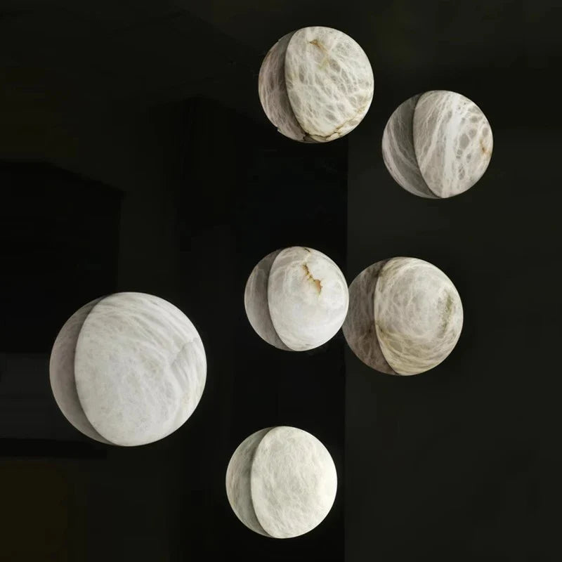 Afralia™ Natural Marble Wall Sconce Lamp for Home Decoration