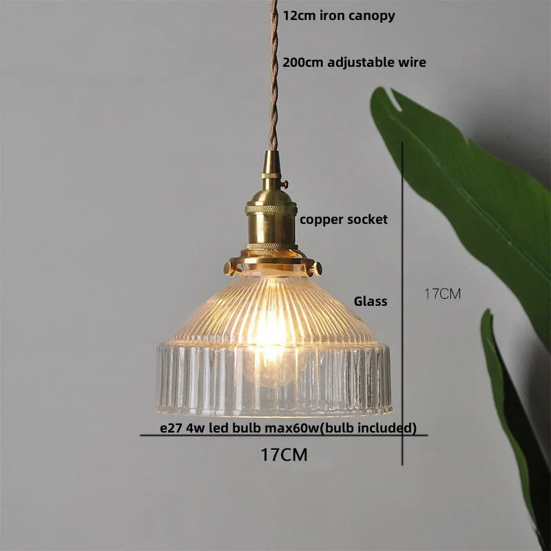 Afralia™ Clear Glass LED Pendant Lamp Modern Wire Adjustable Hanging Light