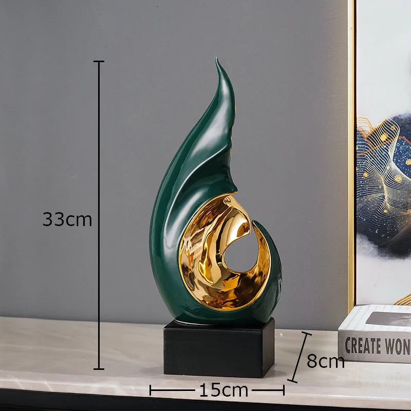 Afralia™ Modern Art Ceramic Sculpture Room Decor Ornaments Abstract TV Desk Decoration