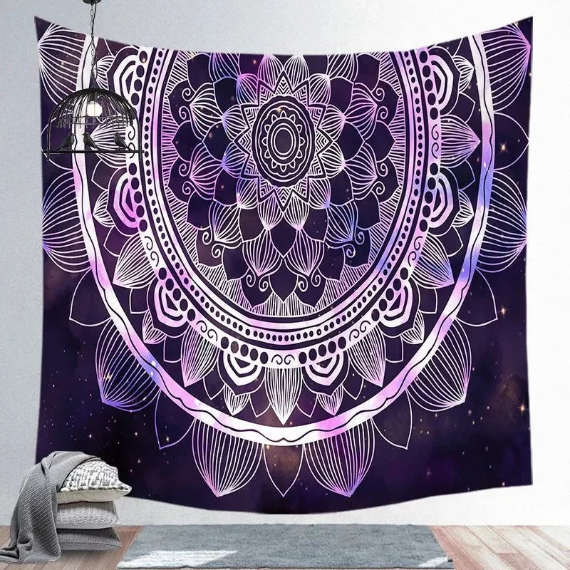 Afralia™ Psychedelic Mandala Sun Moon Tapestry Wall Hanging for Home Decor