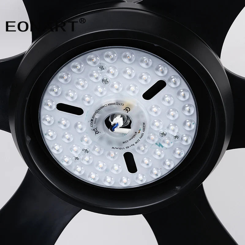 Afralia™ 66" Plastic Blade Ceiling Fan with LED Light and Remote Control