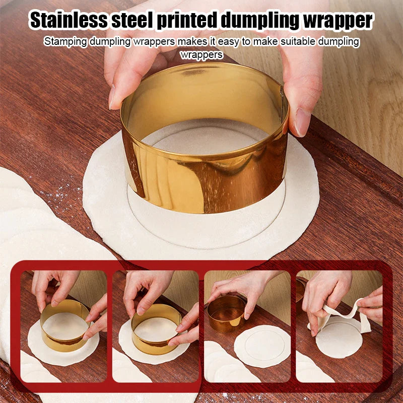 Afralia™ Stainless Steel Dumplings Maker | Easy DIY Jiaozi Mold Kitchen Tool