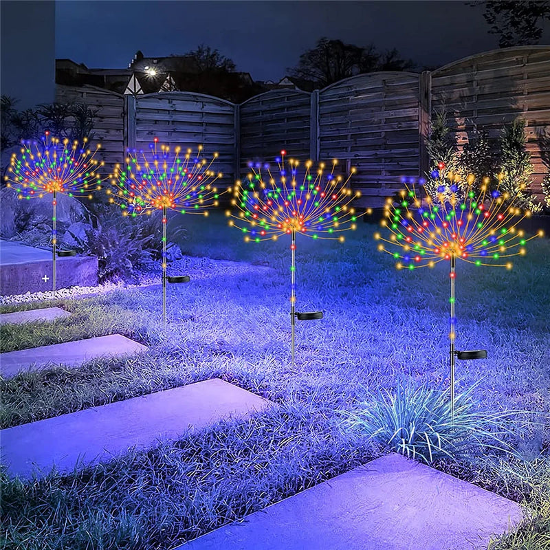 Afralia™ Solar Firework Fairy Lights for Outdoor Garden Decoration and Parties