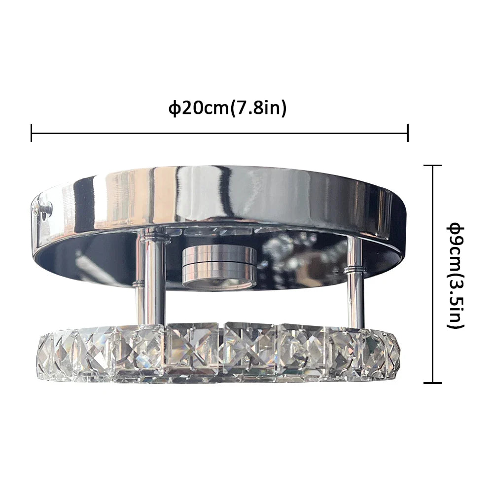 Afralia™ Crystal Ceiling Lamp Smart LED Chandelier Remote Control Hanging Decor