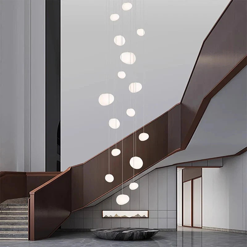 Afralia™ Modern LED Pendant Chandelier for Living Room Staircase Indoor Lighting