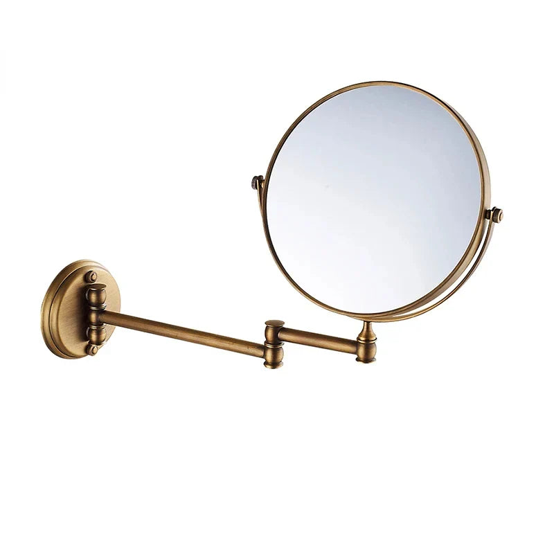 Afralia™ Adjustable Wall Mounted Cosmetic Mirror 1X/3X Magnification 2-Face Bathroom Mirror