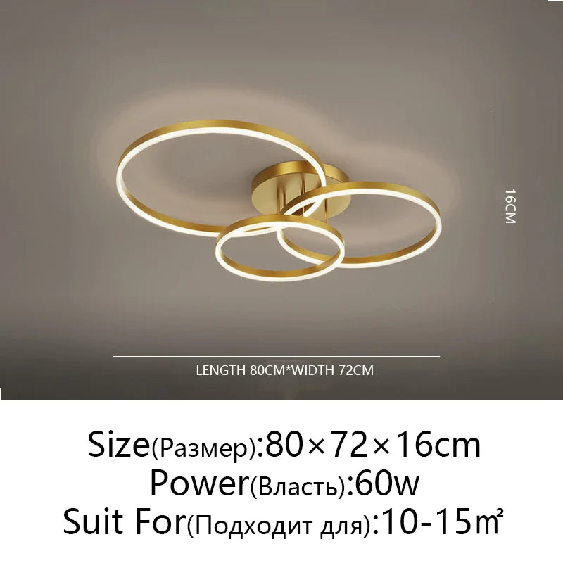 Afralia™ Modern LED Ceiling Chandelier for Living Room Bedroom Kitchen Lighting