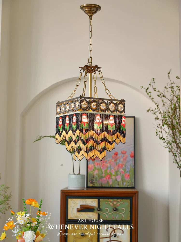 Afralia™ French Brass Crystal Chandelier - Classic European Hanging Lamps for Living Room & Bedroom