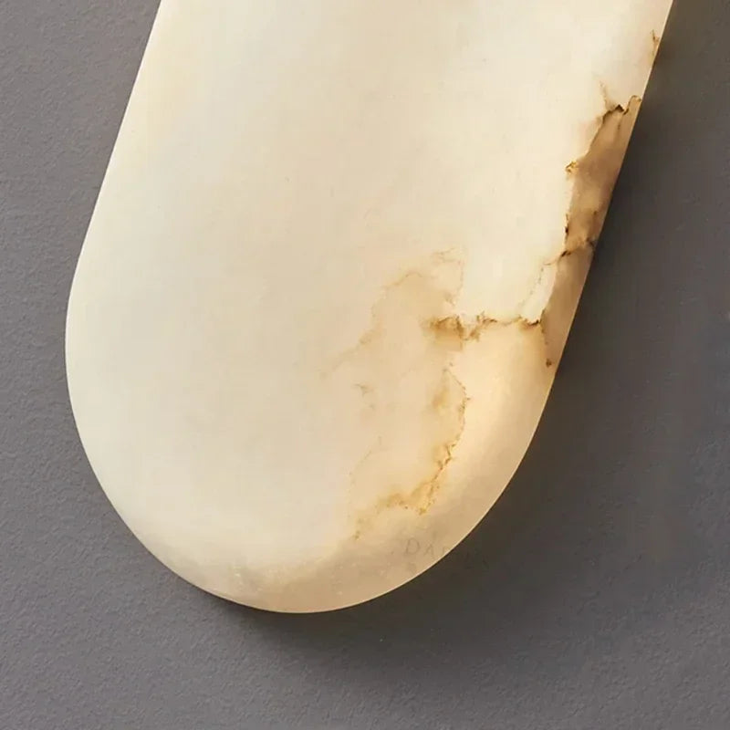 Afralia™ Semicylinder LED Wall Light 12W Imitation Marble Decor Sconce for Home Décor