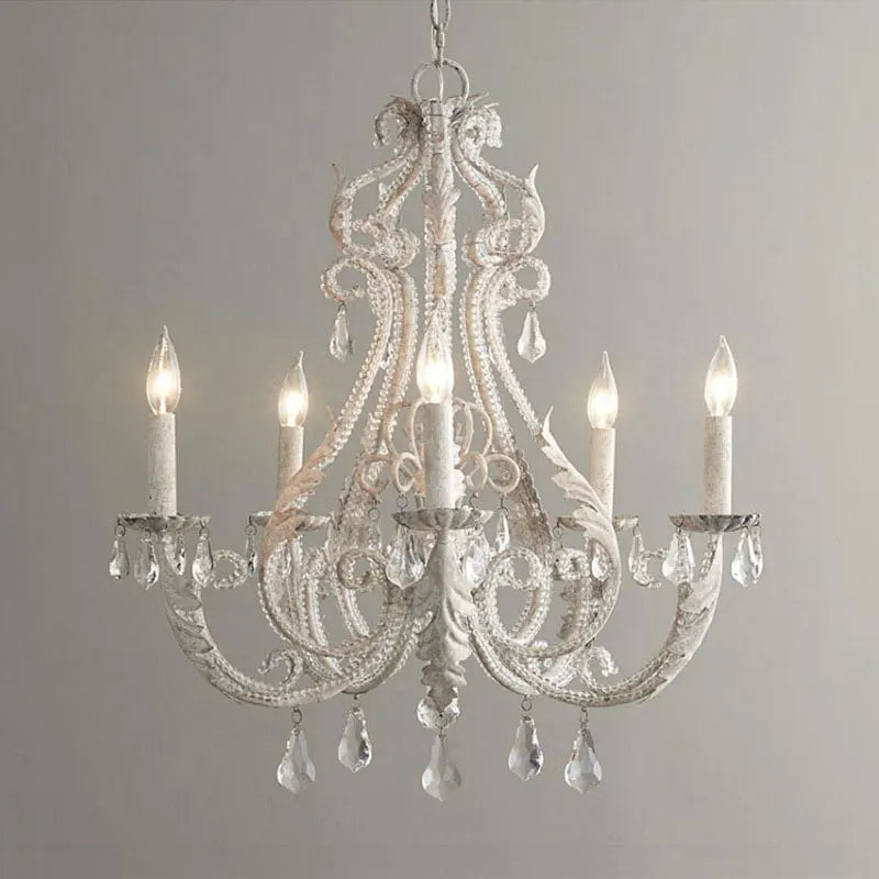 Afralia™ Iron Crystal Chandelier for Living Room Dining Bedroom Clothing Store Lighting