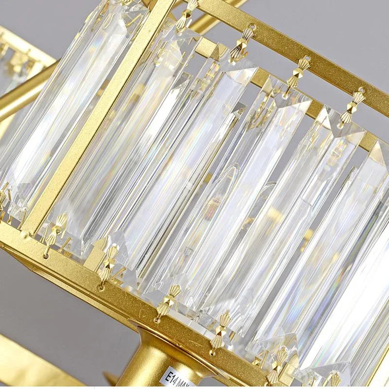 Afralia™ Copper Crystal Chandelier: Modern LED Ceiling Light for Home Deco & Ambiance, Living, Dining, Bedroom