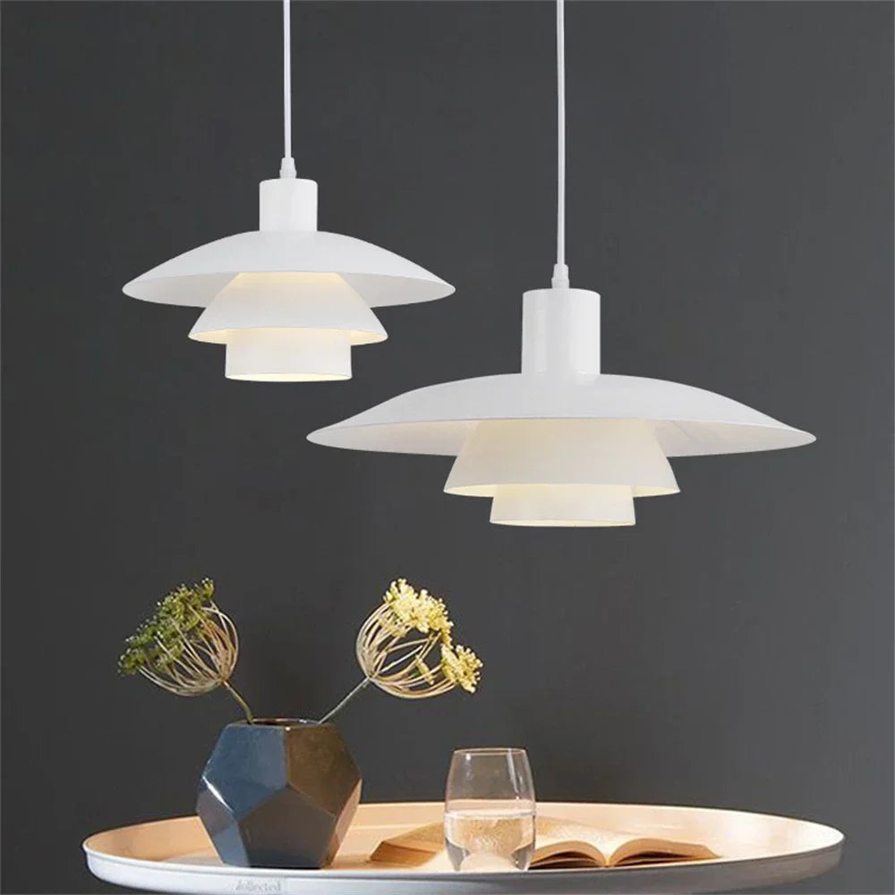Afralia™ Nordic Saucer Pendant Light for Chic Decor in Restaurant, Coffee Shop & Clothing Store