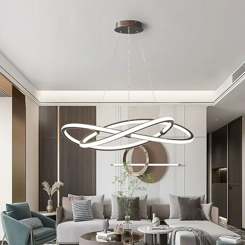 Afralia™ Modern LED Pendant Lamp - Designer Fixture with Remote Control for Living, Dining, and Bedroom Decor