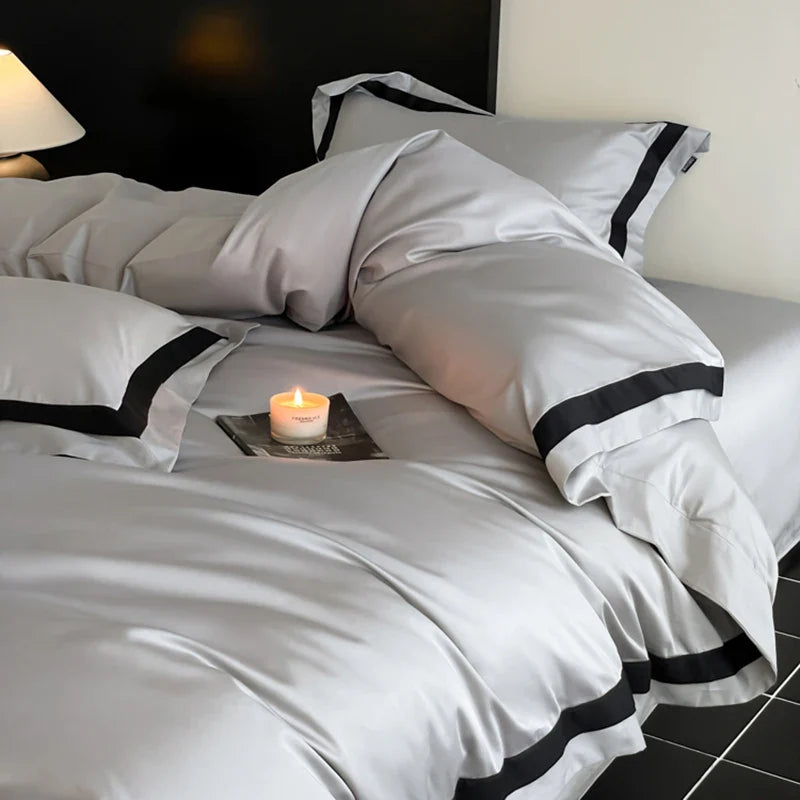 Afralia™ Luxury Long Staple Cotton Hotel Bedding Set - Queen/King Size