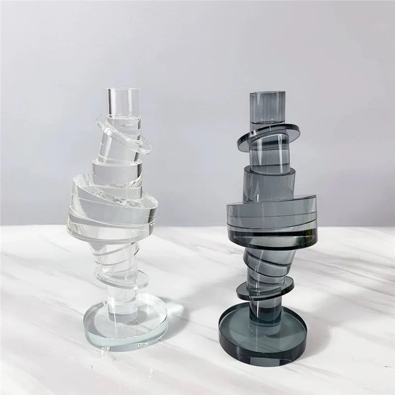 Geometric Crystal Sculpture Ornament by Afralia™ - Transparent Home Decor Figurines